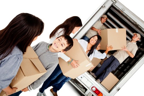 Moving team preparing a home relocation in Bow
