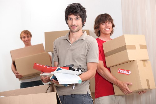 A local moving team navigating Bow street access during a removal