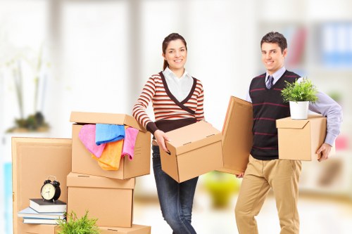 Local moving team handling business transport and office items in Bow