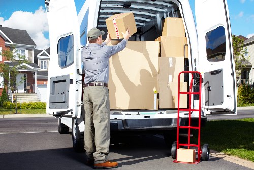 Household furniture loaded for a removal job in Bow