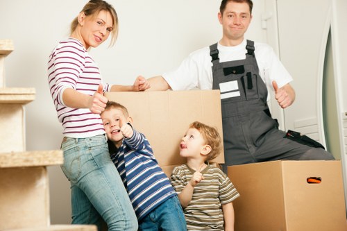 Commercial relocation equipment and boxes for Bow business moves
